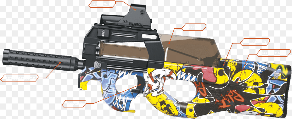 Ranged Weapon, Firearm, Gun, Rifle, Machine Gun Png
