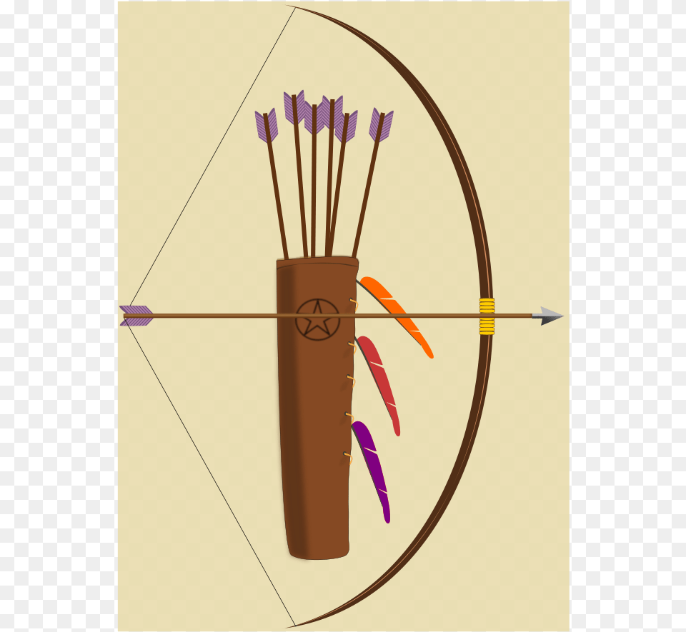 Ranged Weaponlarp Arrowsquiver Clipart Bow And Quiver Of Arrows, Weapon, Arrow Free Transparent Png