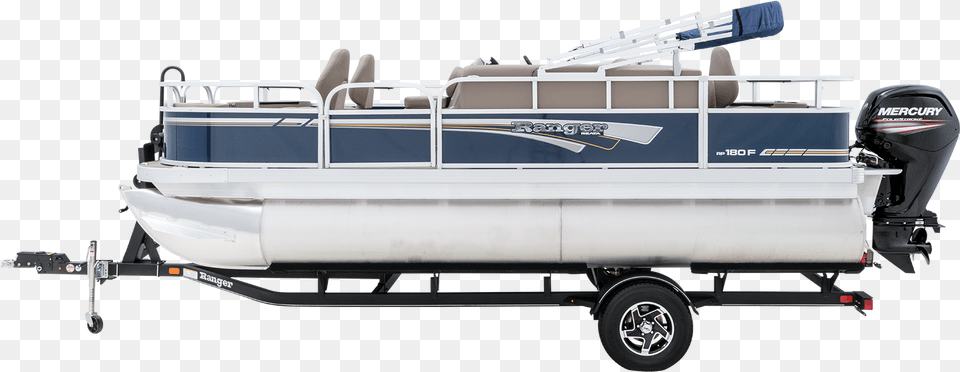 Ranger Rp180f Affordable Fishing Pontoon Boat Boat, Transportation, Vehicle, Machine, Wheel Free Png Download