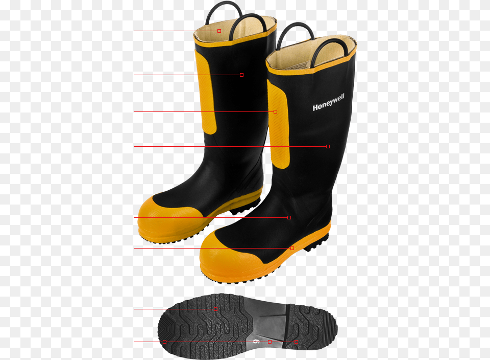 Ranger Series Model 1500 Honeywell Fire Boots, Clothing, Footwear, Shoe, Boot Free Png Download