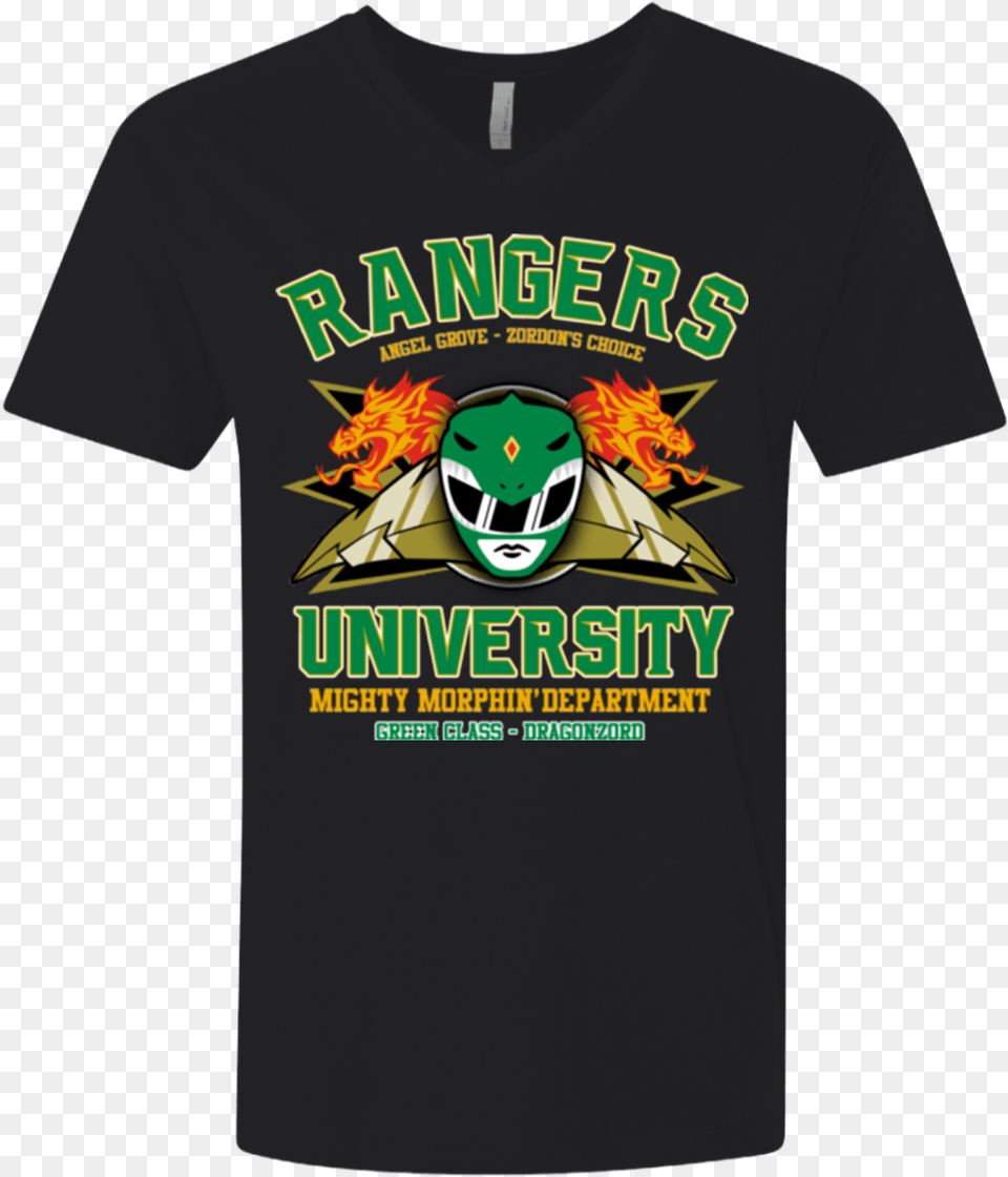 Rangers U Green Ranger Men S Premium V Neck T Shirt, Clothing, T-shirt, Baby, Person Free Png Download