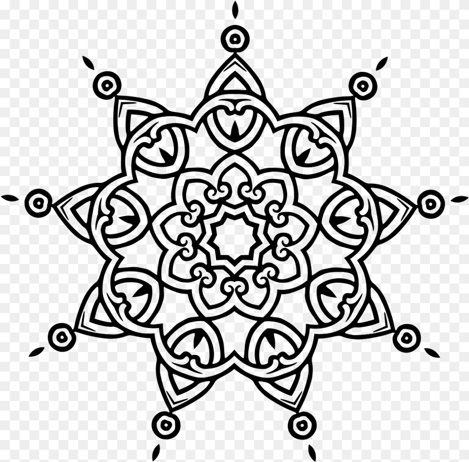 Rangoli Black And White, Gray Png Image