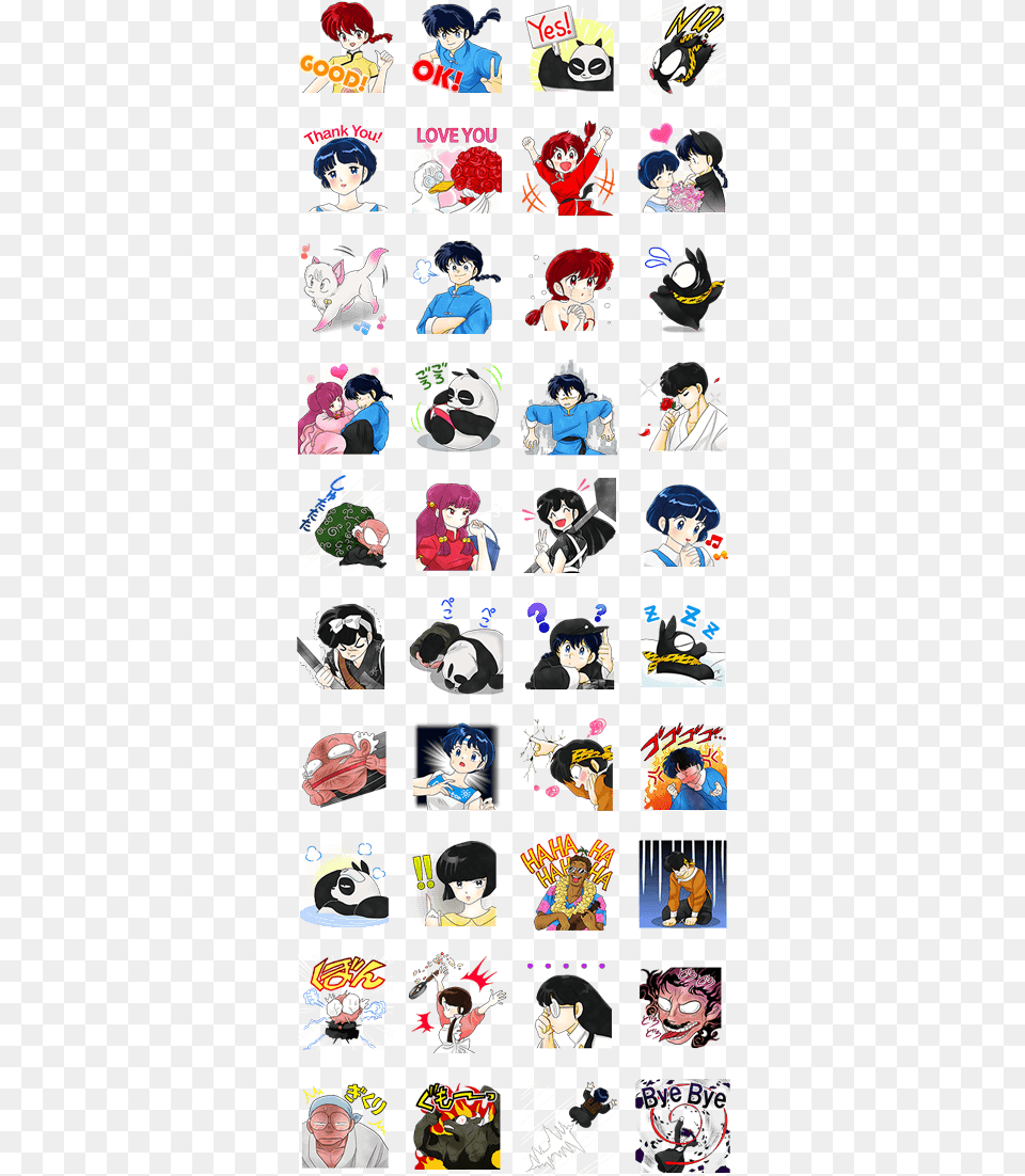 Ranma 12 Touhou Stickers Whatsapp, Book, Comics, Publication, Person Free Png