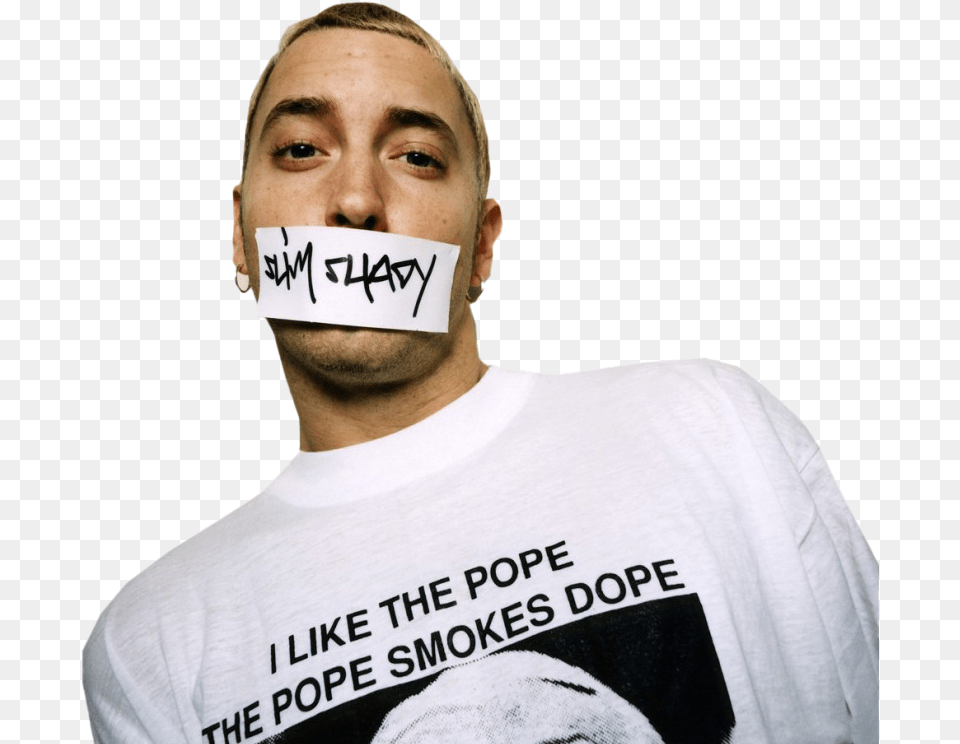 Rap God Eminem High Quality Arts Like The Pope Smokes Dope, Adult, T-shirt, Person, Man Free Transparent Png