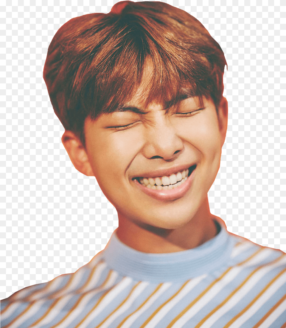 Rap Monster Bts Rap Monster In Orange, Face, Happy, Head, Person Png