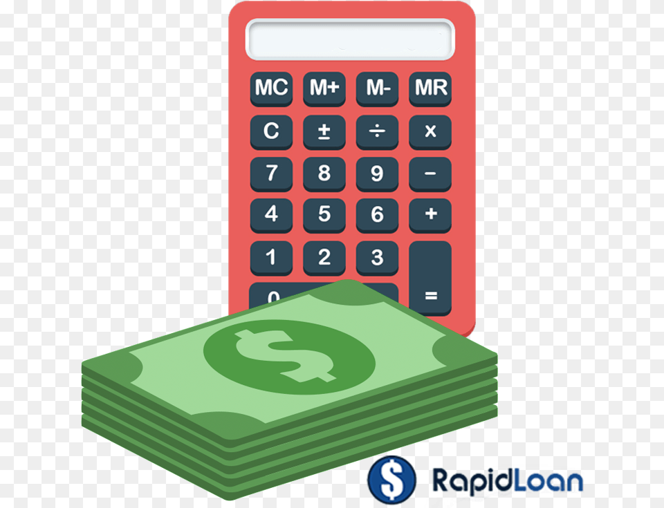 Raploan Money Calculator Clipart Stack Of Money, Electronics Free Png