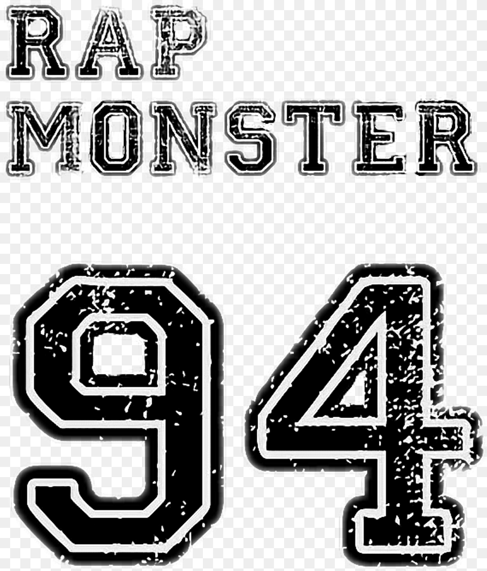 Rapmonrapmonster Kimnamjoon Bts Freetoedit 94 Rap Monster, Text, Number, Symbol Free Transparent Png