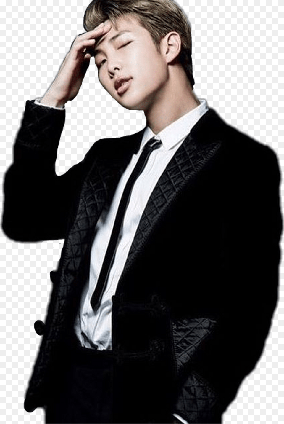 Rapmonster Rapmonsterbts Rapmon Namjoon Bts Army Namjoon In A Suit, Accessories, Tie, Tuxedo, Formal Wear Png Image