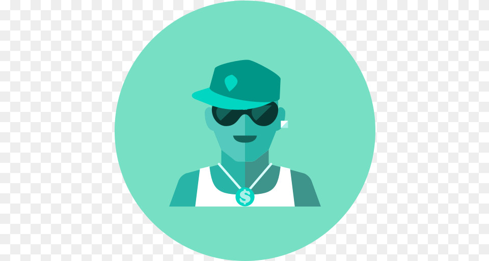Rapper Icon Of Kameleon Green Round Raperos Icono, Accessories, Photography, Necklace, Jewelry Free Png