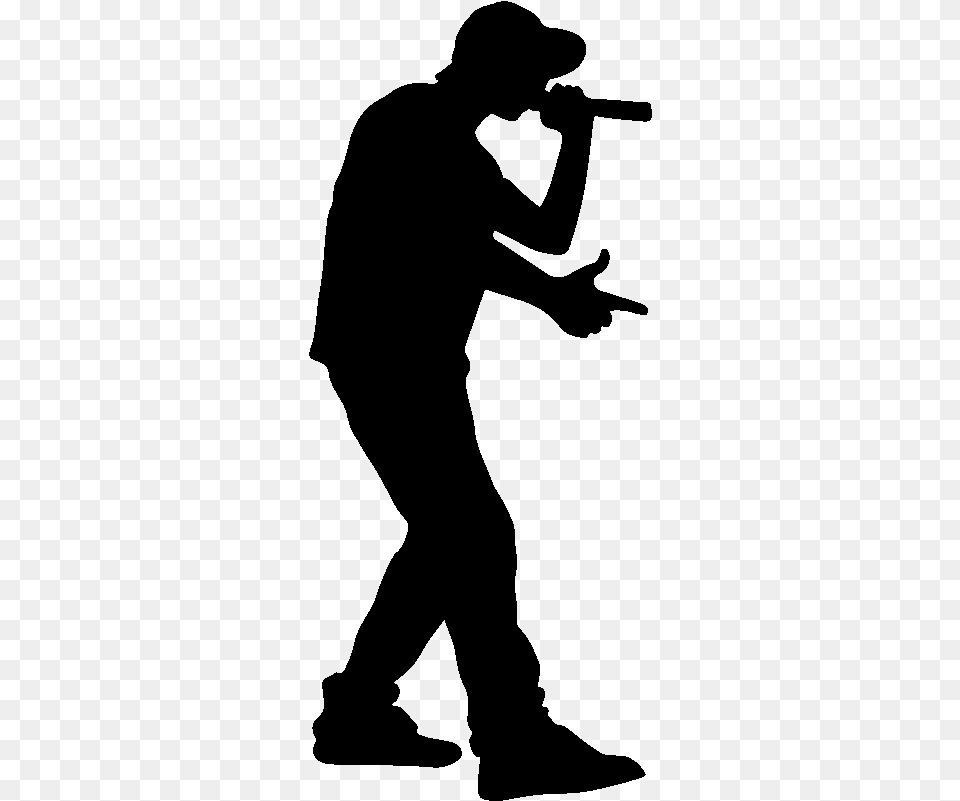 Rapper Silhouette Rapper, Gray Png Image