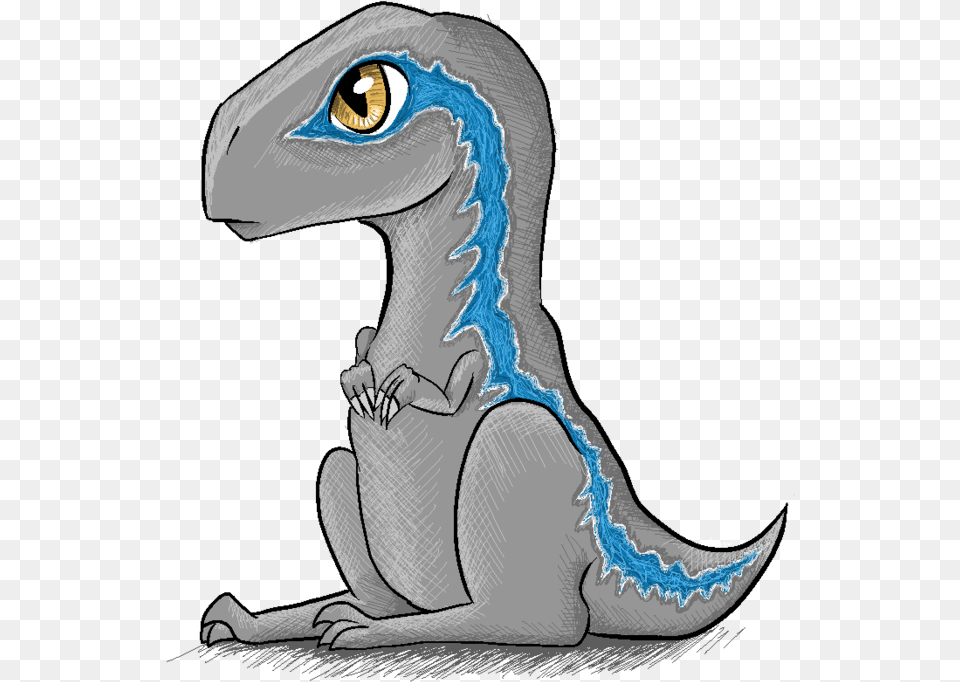 Raptor Blue By Limonzart Baby Velociraptor Drawing, Adult, Female, Person, Woman Png
