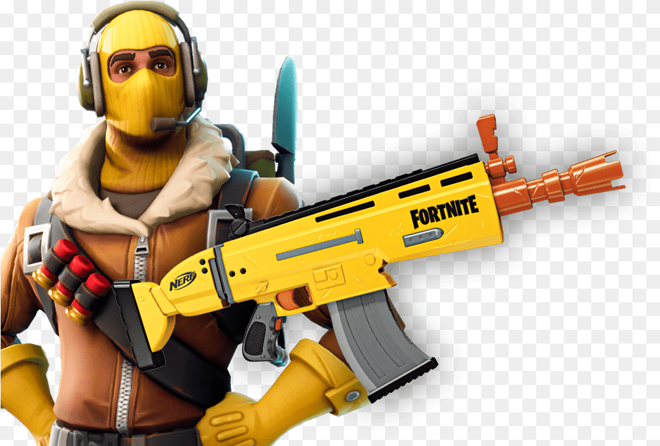 Raptor Fortnite, Gun, Weapon, Adult, Female Png