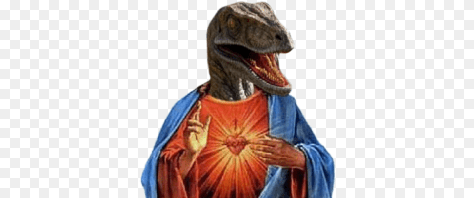 Raptor Jesus Raptorjc Twitter Jesus Raptor, Animal, Dinosaur, Reptile, T-rex Png Image