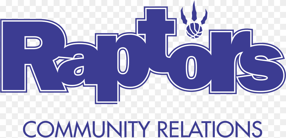 Raptors Community Relations Logo Toronto Raptors Claw, Purple, First Aid, Text Free Transparent Png
