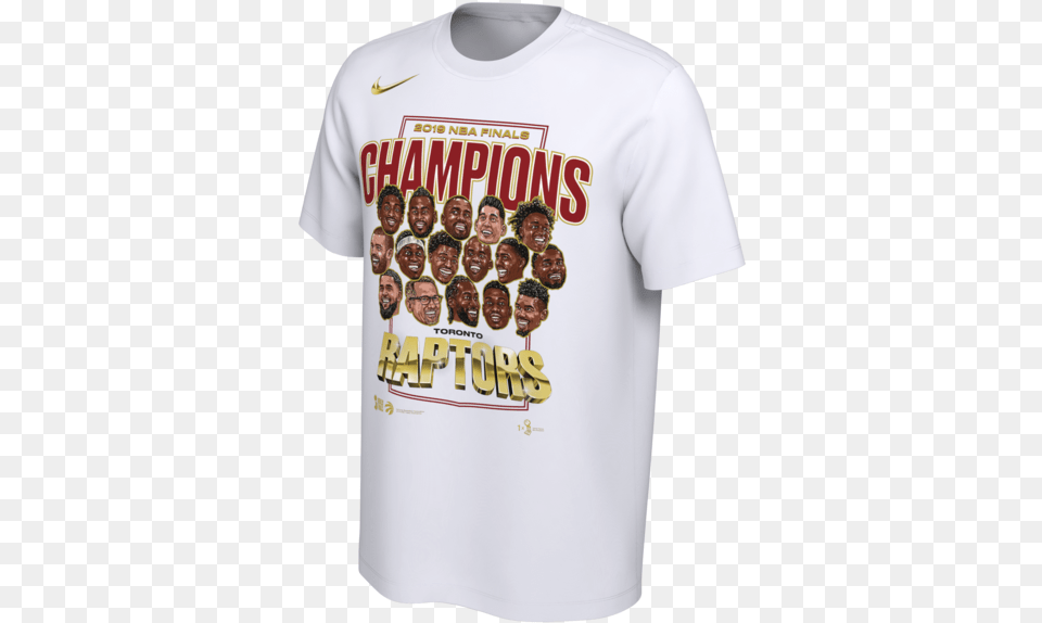 Raptors Nike Men S 2019 Nba Champs Roster Tee, Clothing, Shirt, T-shirt, Person Free Png Download
