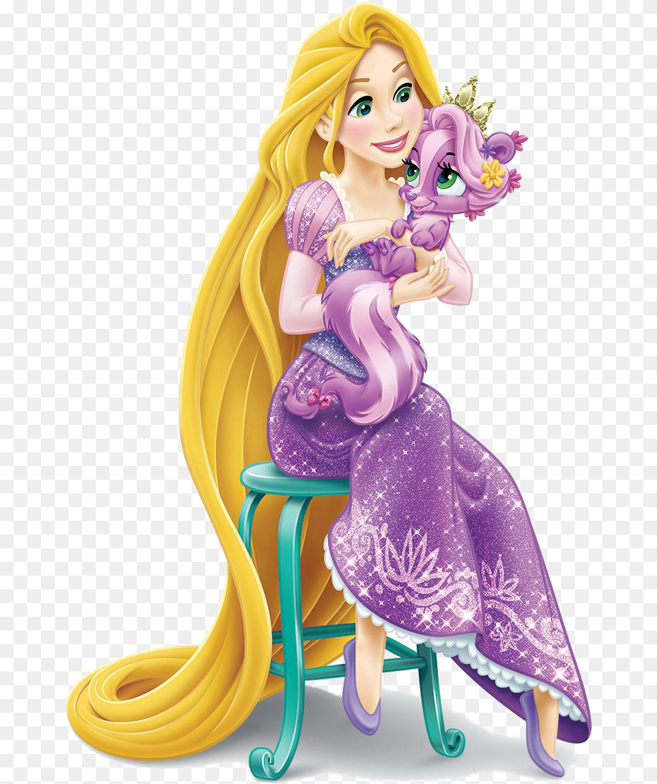 Rapunzel And Meadow Aurora Rapunzel Disney Princess, Figurine, Doll, Toy, Face Free Png Download