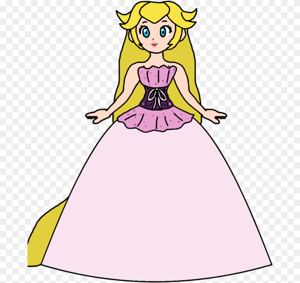 Rapunzel By Katlime Peach By Katlime Star Vs Evil Katlime Peach, Clothing, Dress, Adult, Wedding Free Png
