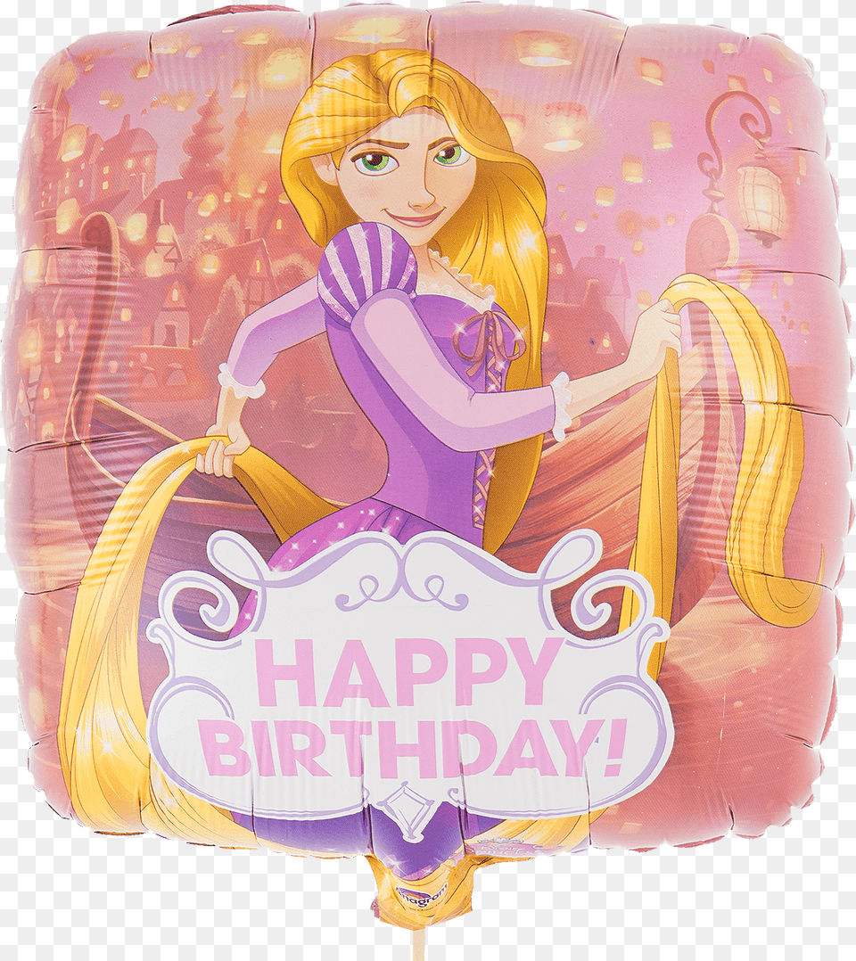 Rapunzel Happy Birthday 18quot Rapunzel Happy Birthday Foil Balloon Mylar Balloons, Book, Comics, Publication, Person Free Png Download