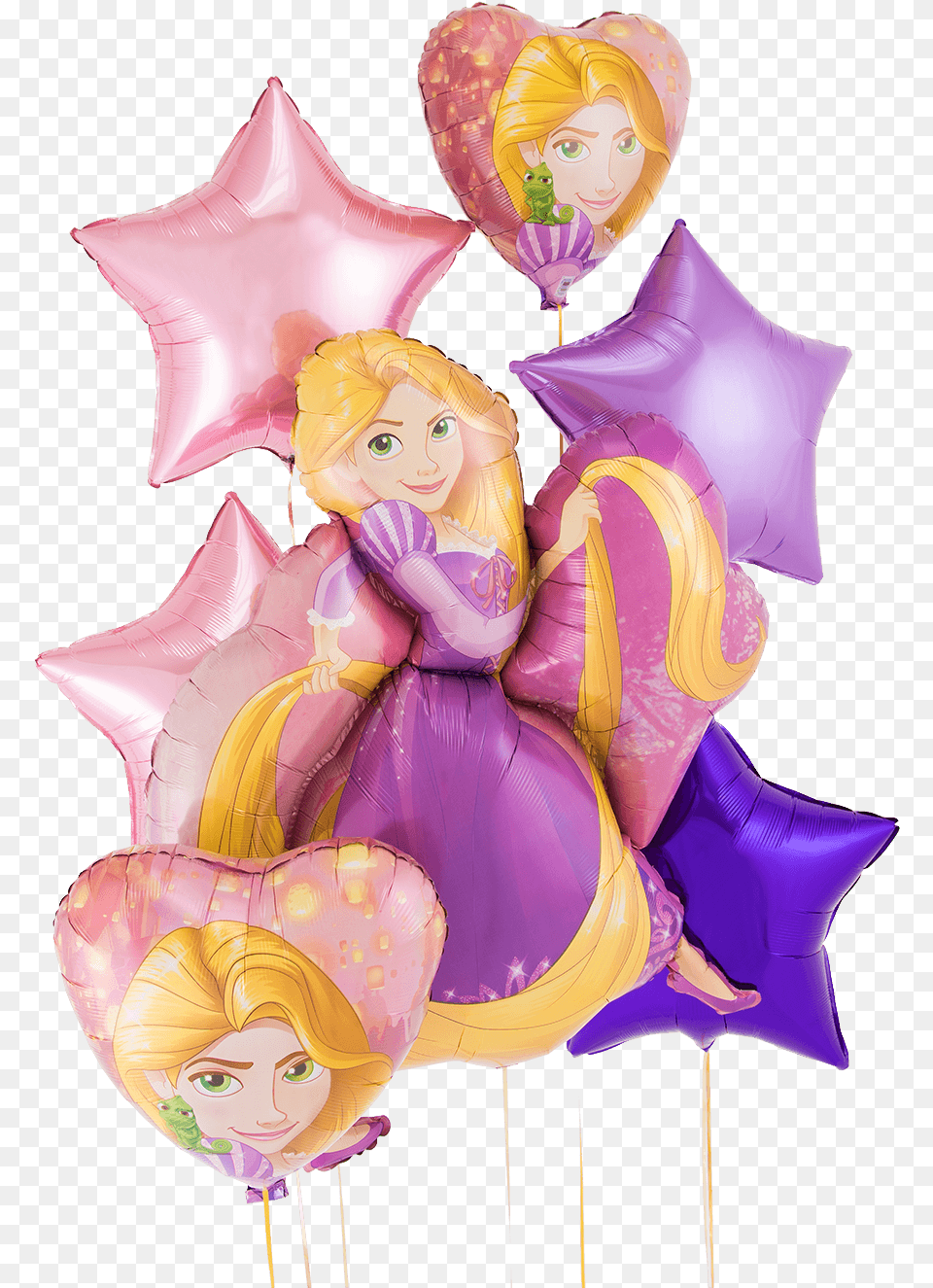 Rapunzel Heart Bunch Happy Rapunzel Birthday Illustration, Balloon, Person, People, Face Png