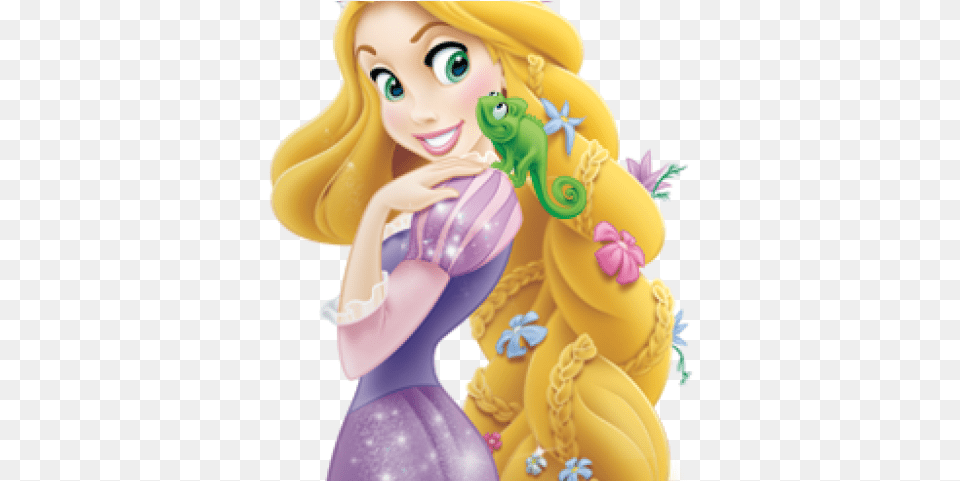 Rapunzel In, Figurine, Birthday Cake, Cake, Cream Png Image