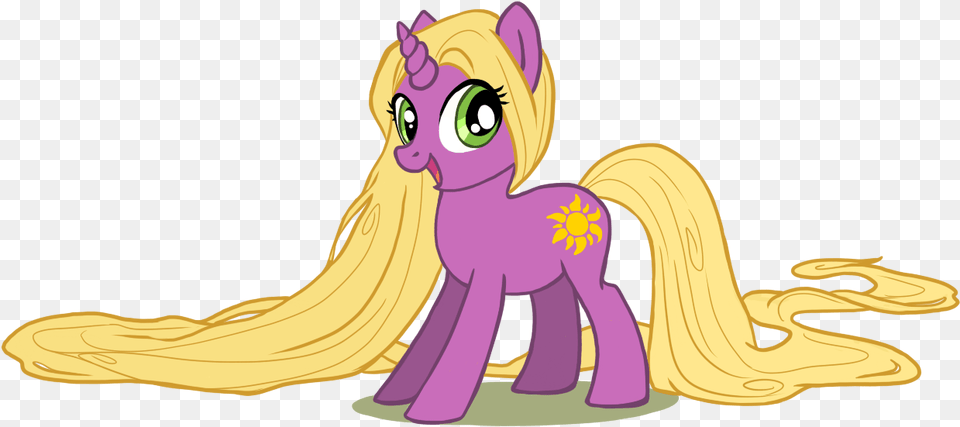 Rapunzel My Little Pony, Purple, Cartoon, Book, Comics Free Png Download