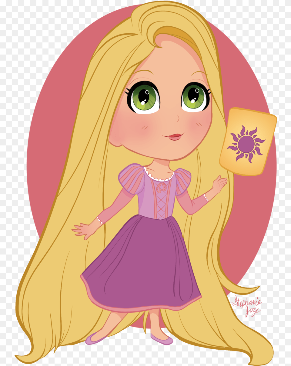 Rapunzel Pascal 3 Image Rapunzel Tangled Chibi, Baby, Doll, Person, Toy Free Transparent Png