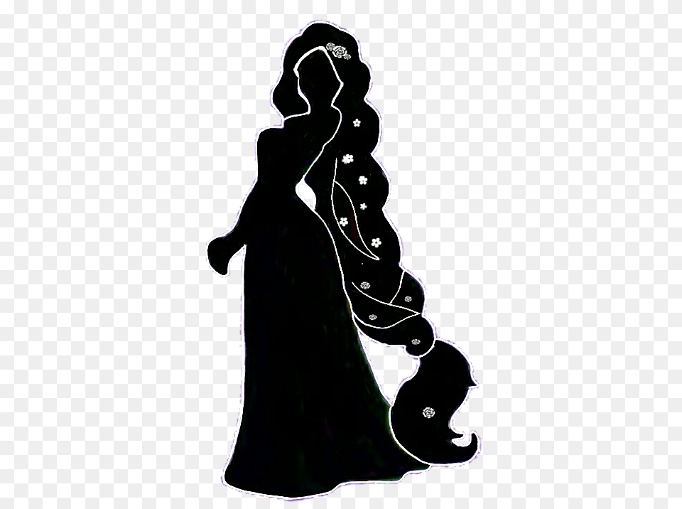 Rapunzel Silhouette Cinderella Disney Princess The Walt Disney, Fashion, Adult, Bride, Female Free Transparent Png