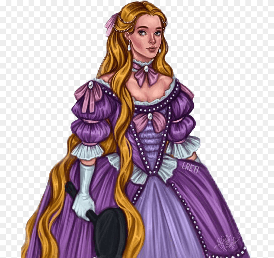 Rapunzel Tangled Disney Princess Prinzessin Barock Illustration, Adult, Publication, Person, Female Free Png Download