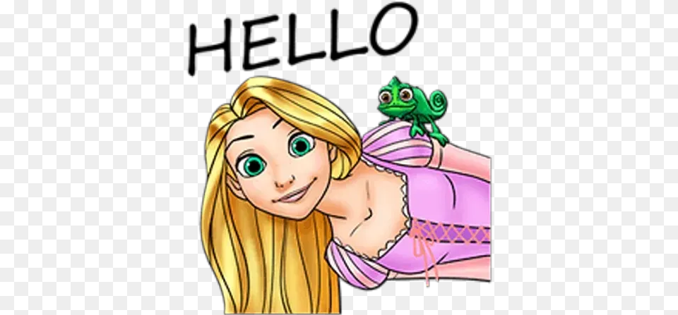 Rapunzel Whatsapp Stickers Stickers Cloud Business Card Translation Services, Book, Comics, Publication, Baby Free Png
