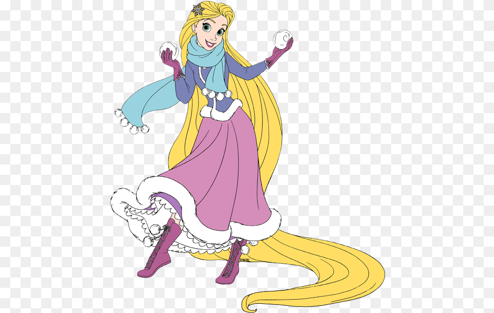 Rapunzel Winter Disney Princess, Book, Comics, Publication, Person Png Image