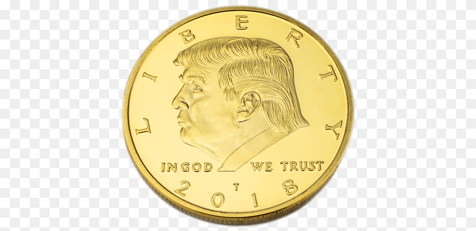 Rare 2018 Donald Trump Presidential Coin Real Donald Trump Coin, Adult, Male, Man, Person Free Png Download