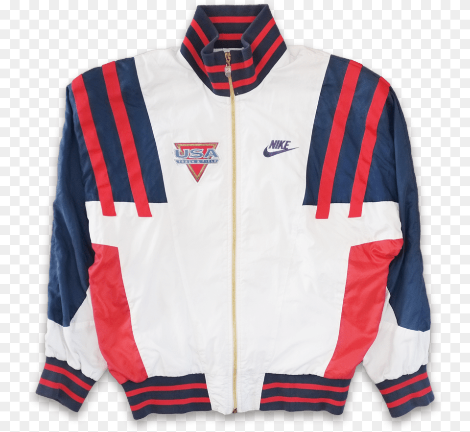 Rare 90s Nike Usa Track And Field Jacket Nike Vintage Track Field Usa Jacket, Clothing, Coat, Shirt, Flag Png Image