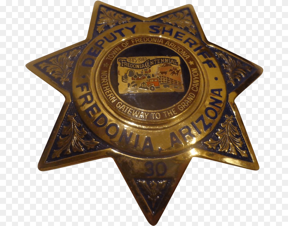 Rare Arizona Deputy Sheriff Badge Centennial Fredonia Badge, Logo, Symbol Free Png