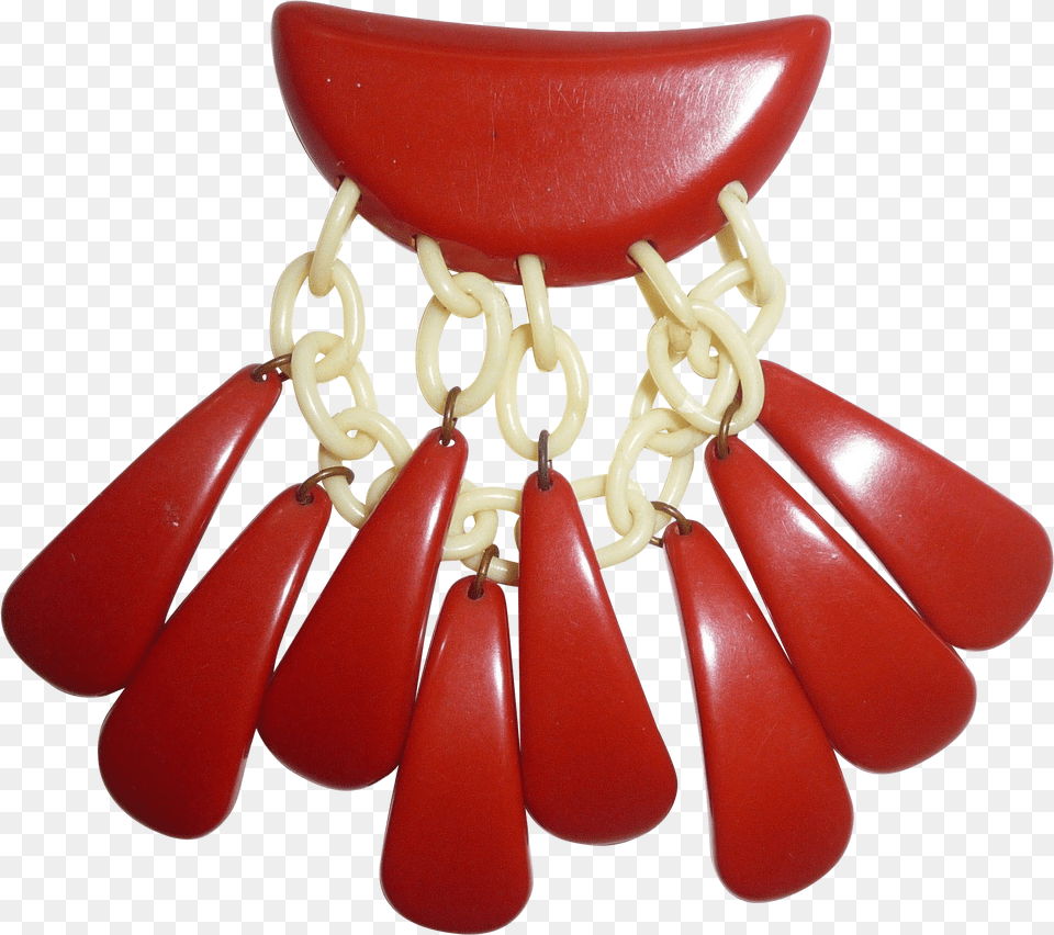 Rare Bakelite Amp Celluloid Red Geometric Tear Drop Dangle Earrings, Accessories, Jewelry Free Png Download