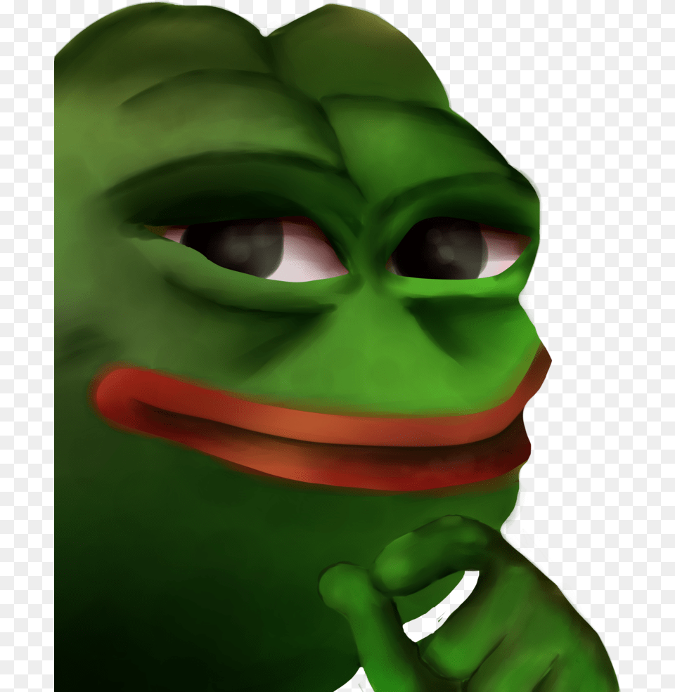 Rare Pepe By Fiveling Shaded Pepe, Green, Alien, Baby, Person Png Image