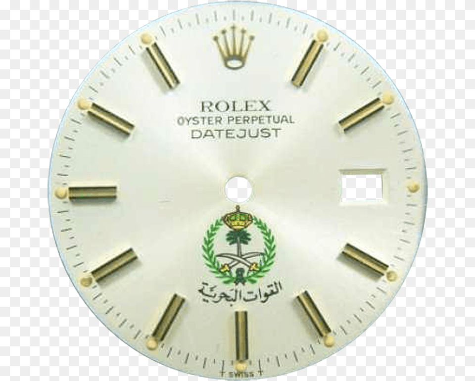 Rare Rolex Datejust Saudi Royal Naval Forces Crest Patek Philippe 5711 Dial Factory Original For Sale, Disk, Clock, Analog Clock Free Png Download