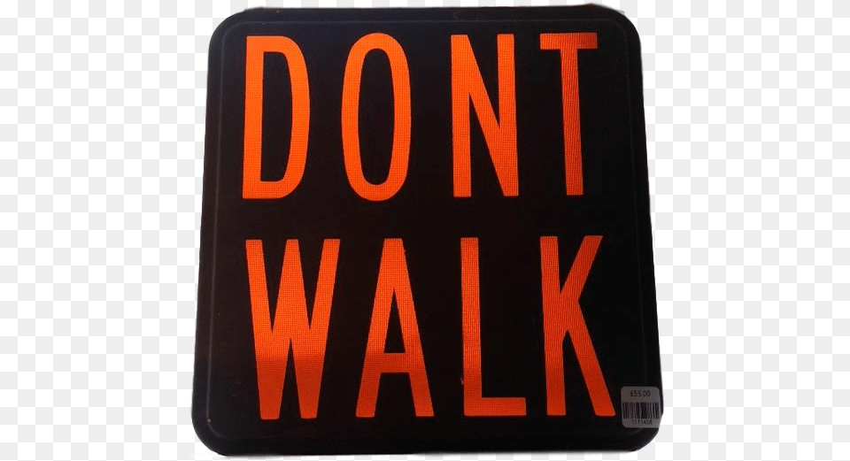 Rare Vintage Americana 39don39t Walk39 Sign Label, License Plate, Transportation, Vehicle, Scoreboard Png Image