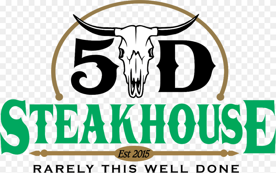 Rarely This Well Done 5d Steakhouse Logo, Livestock, Animal, Cattle, Longhorn Free Png Download