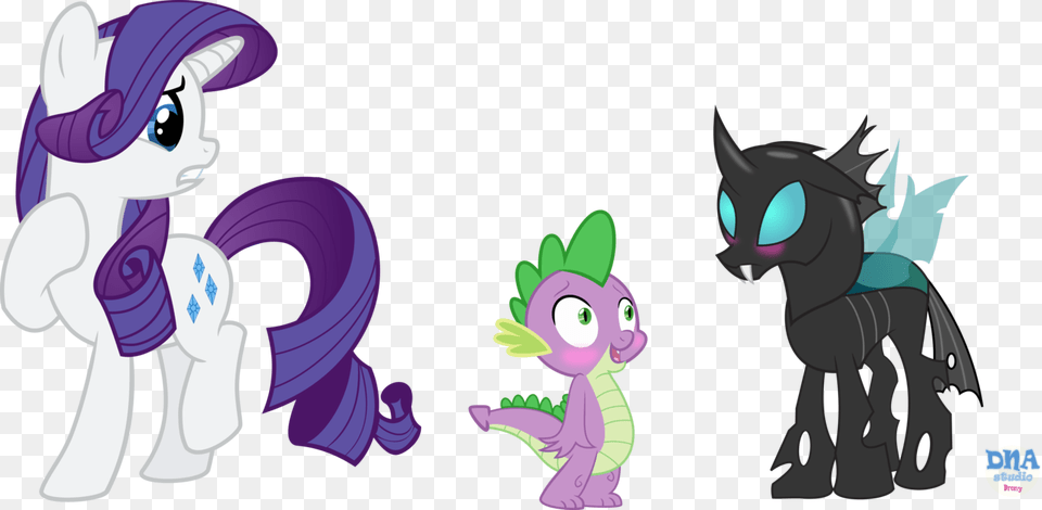 Rarity Spike And Changeling Shameful Scene By Meyling525 Rarity, Comics, Publication, Book, Person Free Transparent Png