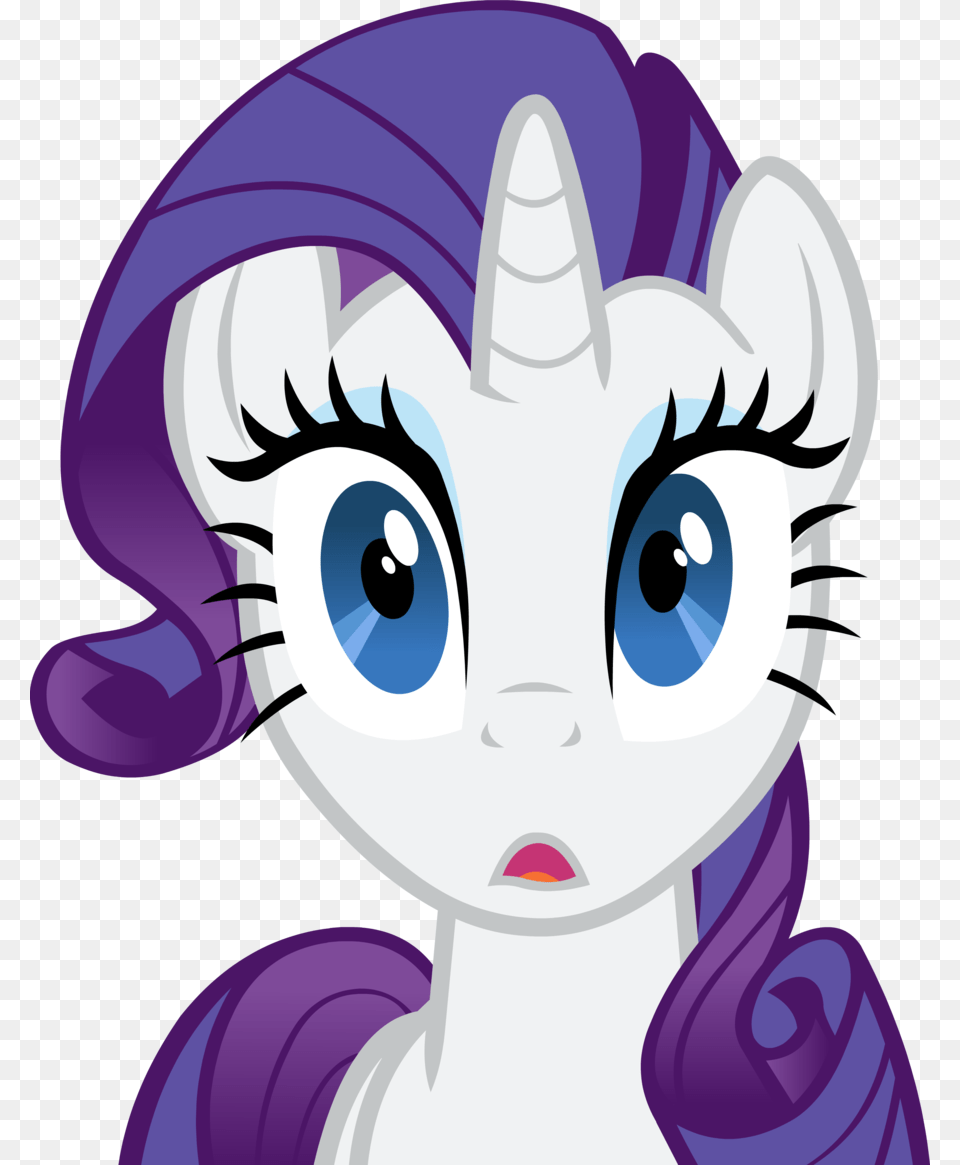 Rarity Surprised Face My Little Pony Rarity Cara, Book, Comics, Publication, Purple Png Image