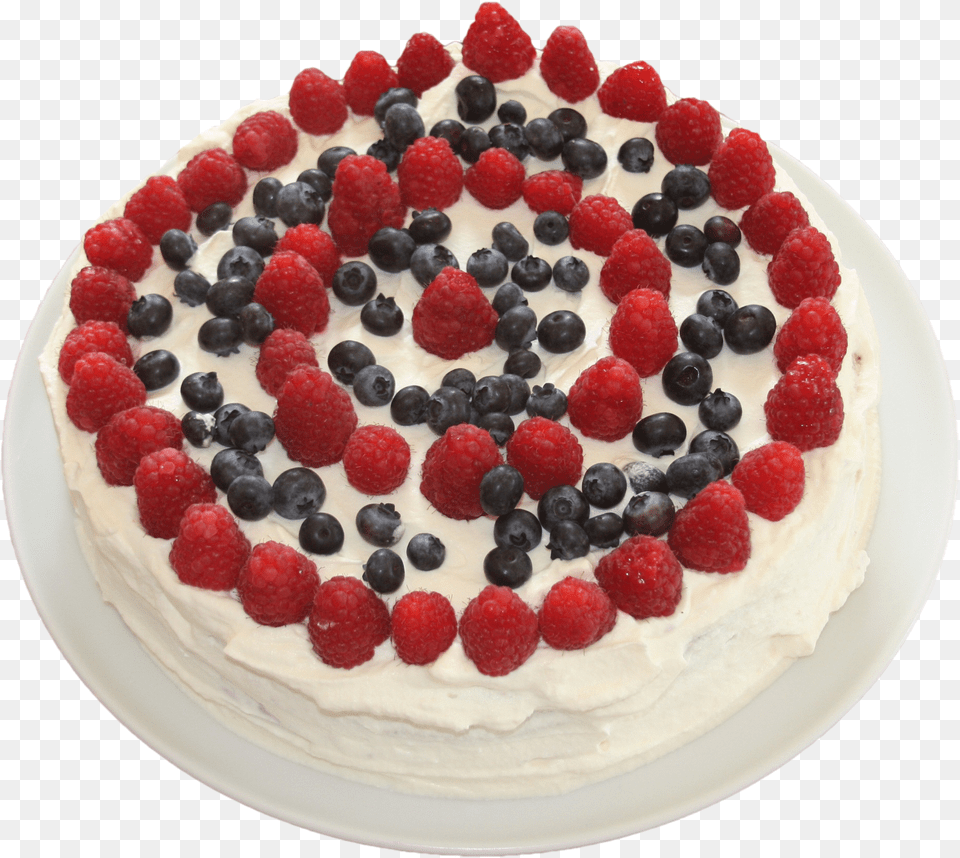 Rasberry And Blueberry Birthday Cake Birthday Cake, Berry, Produce, Plant, Fruit Png Image
