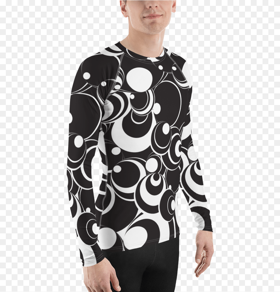 Rash Guard Shirt Abstract Circles Archive, Clothing, Long Sleeve, Sleeve, Adult Free Png Download