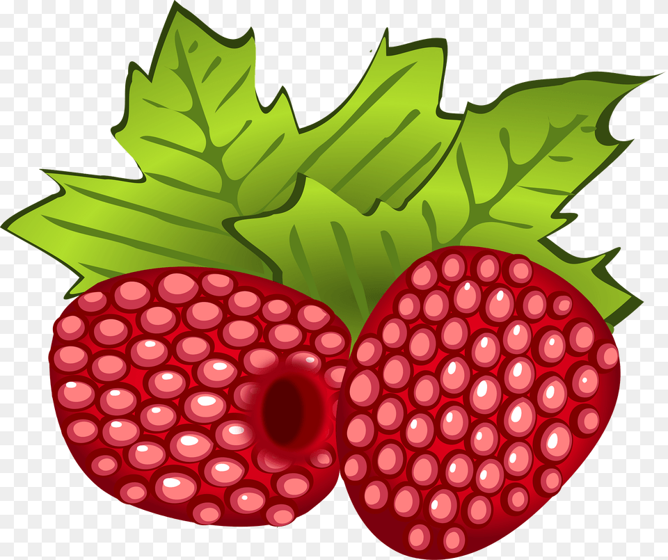 Raspberries And Leaves Clipart, Berry, Strawberry, Raspberry, Produce Free Png Download