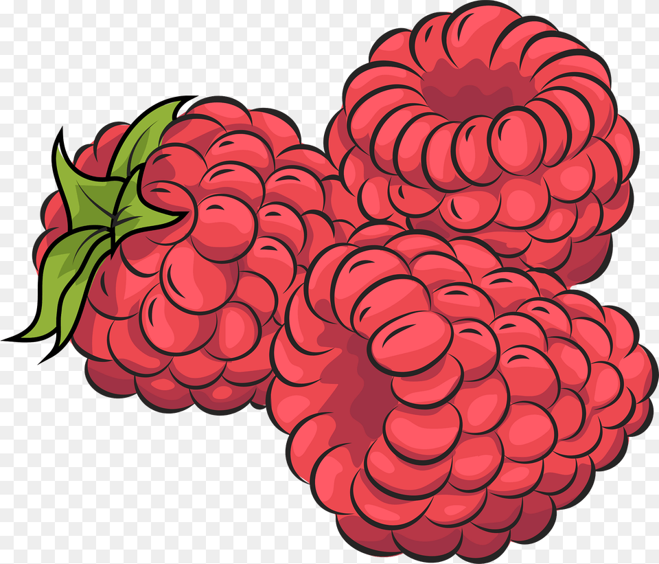 Raspberries Clipart, Berry, Food, Fruit, Plant Png Image