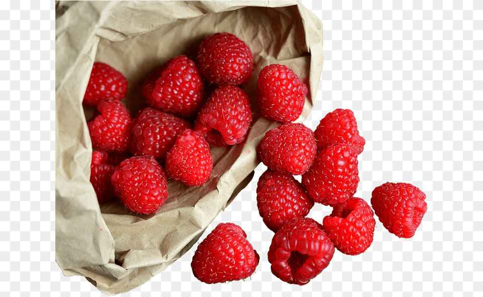 Raspberries In The Bag Isolated Fruit Healthy, Berry, Food, Plant, Produce Png