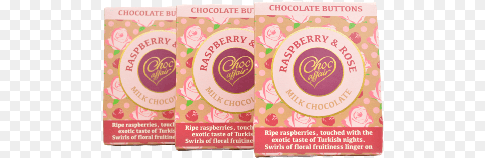 Raspberry And Rose Milk Chocolate Buttons Milk Chocolate Salted Caramel Bar, Flower, Plant, Food, Sweets Free Png Download