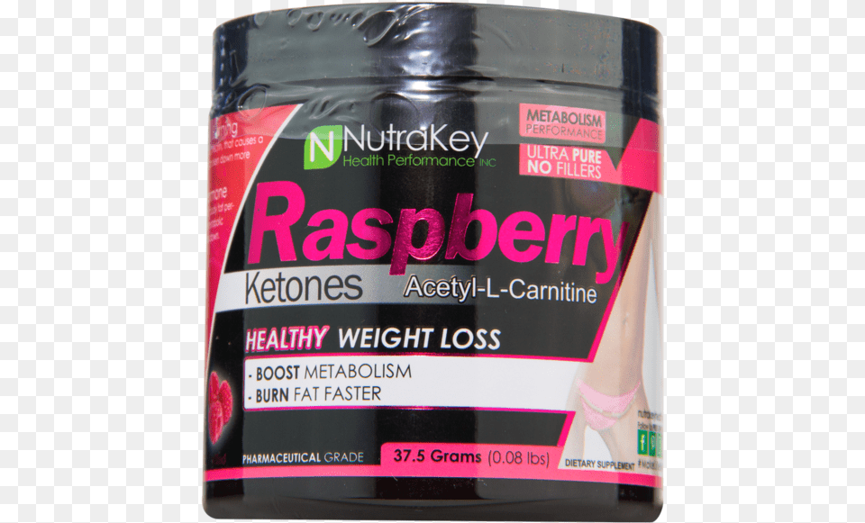 Raspberry Ketones L Carnitine Nutrakey Raspberry Ketones, Cosmetics, Can, Tin Png Image