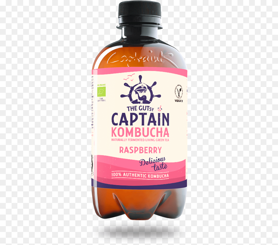 Raspberry Kombucha Gutsy Captain Captain Kombucha, Bottle, Shaker, Herbal, Herbs Png
