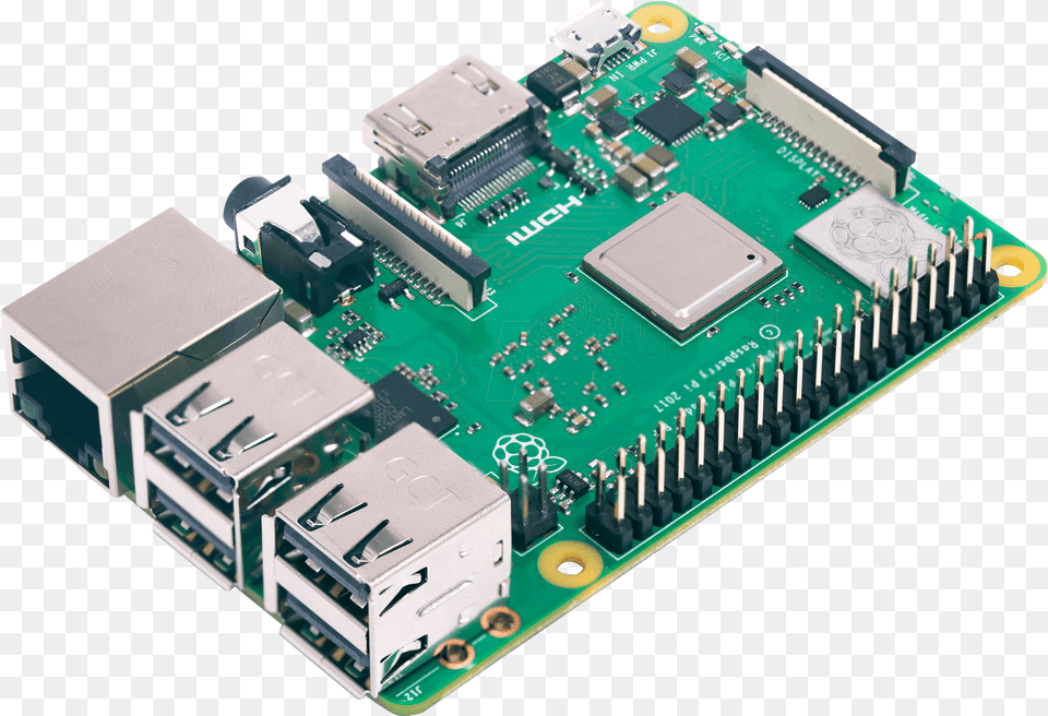 Raspberry Pi 3 B 4x 14 Ghz 1 Gb Ram Wlan Raspberry Pi, Computer Hardware, Electronics, Hardware, Printed Circuit Board Png Image