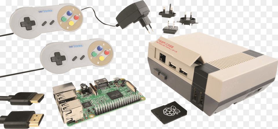 Raspberry Pi 3 B Nes Style Bundle Reichelt Rpi Nespi Raspberry Pi 3 B Nes, Adapter, Electronics, Hardware, Computer Hardware Png